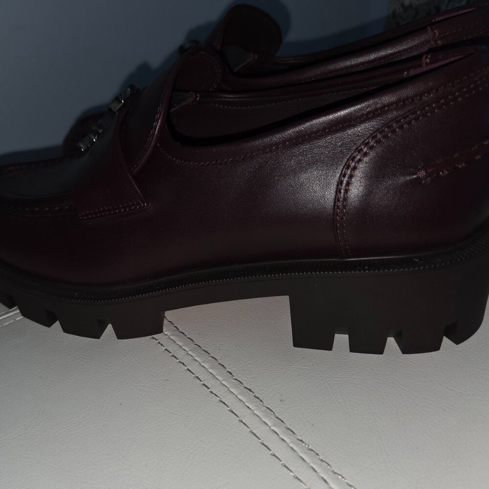 Christian Louboutin Moc Leather Women Merlot-Brown Loafers Size 36 - Picture 4 of 7